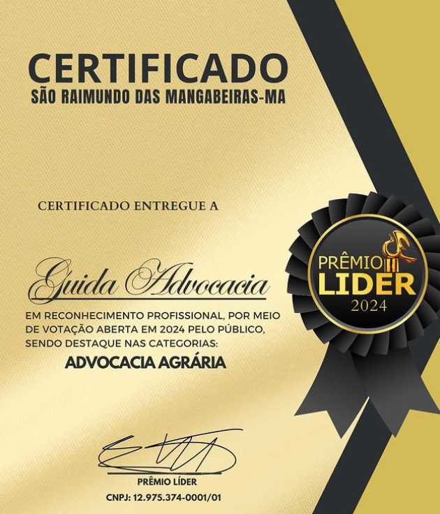 Prêmio Líder em Advocacia Agrária — troféu e honraria